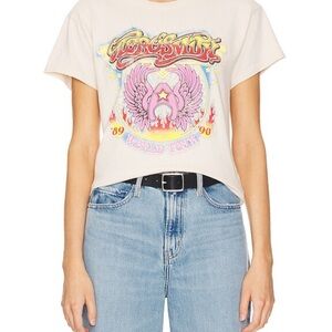 NEW DAYDREAMER aerosmith world tour tour tee in dirty white Size 1X